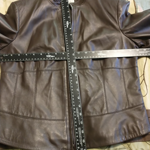 Yvonne Marie Brown Leather Jacket Sz 10 - Picture 10 of 10